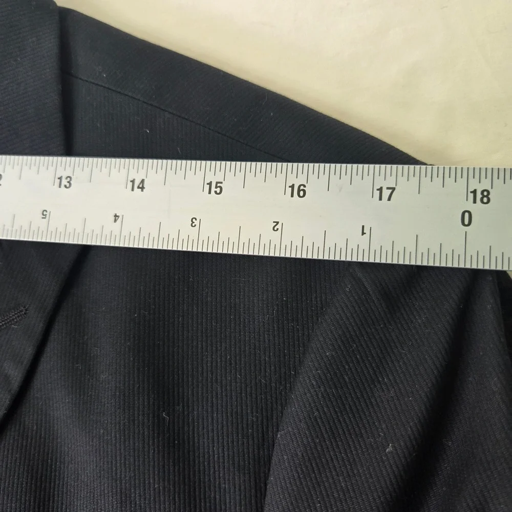 Banana Republic Mens Tailored Fit 2-Button Cotton Blazer Jacket Black 38 Short